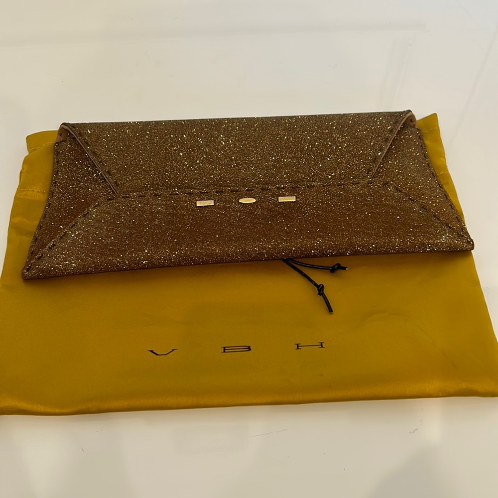 VBH Glittering Brown Clutch